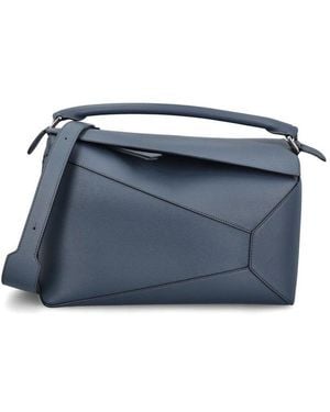 Loewe Puzzle Edge Large Shoulder Bag - Blue