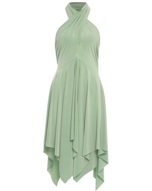 Norma Kamali Halter-Neck Mini Dress - Green