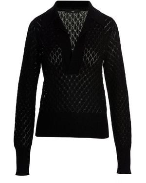 SAPIO Knit Polo Shirt - Black