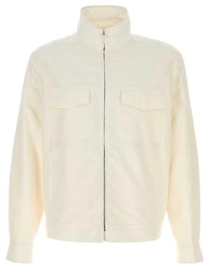 ZEGNA Long-Sleeved Zip-Up Jacket - White