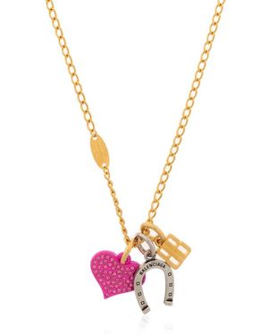 Balenciaga Carousel Clover Collector Necklace in Green | Lyst