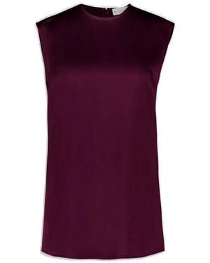Stella McCartney Sleeveless Satin Top - Purple