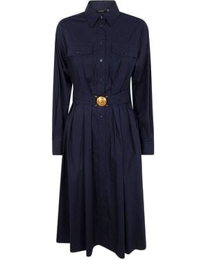 Ralph Lauren Belted Shirt Dress - Blue