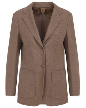 Max Mara Single-Breasted Tailored Blazer - Brown