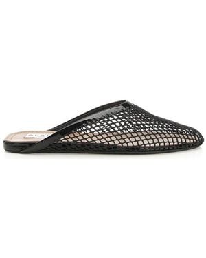 Alaïa Mesh Flat Mules - Black