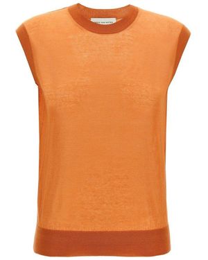 Dries Van Noten Sleeveless Knitted Vest - Orange