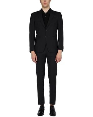 Tonello Single-Breasted Tailored Suit - Black