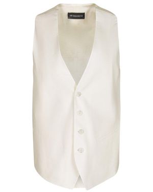 Ann Demeulemeester Button-Up Gilet - White
