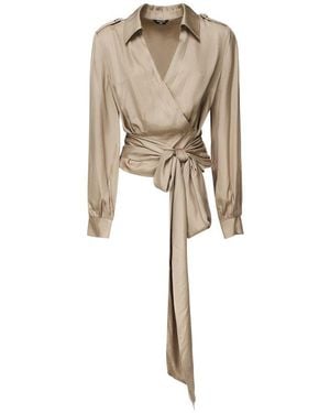 Guess Wrap Tie Top - Natural