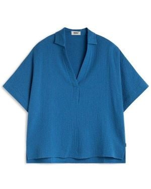 Ecoalf Relaxed Fit V-Neck Top - Blue