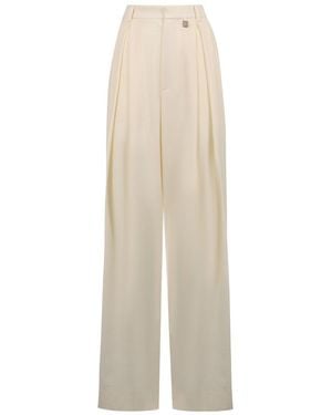 GIUSEPPE DI MORABITO High Waist Wide Leg Trousers - White