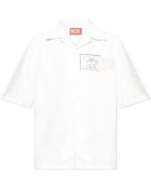 DIESEL Sword Printed Shirt - White