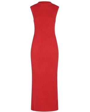 ROTATE BIRGER CHRISTENSEN Knit Midi Dress - Red
