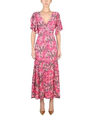 ROTATE BIRGER CHRISTENSEN Thoralina Floral Midi Dress - Pink