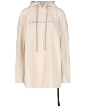 Rick Owens Drawstring Hoodie - Natural