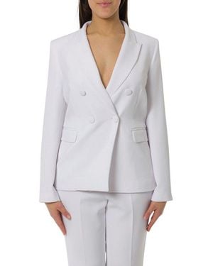 Liu Jo Double-Breasted Tailored Blazer - Grey