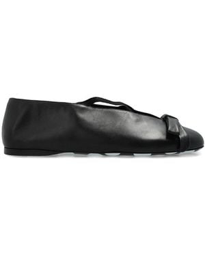 Moschino Bow Embellished Ballet Flats - Black