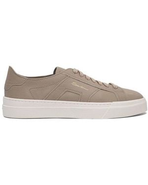 Santoni Round Toe Low-Top Trainers - Brown