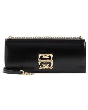【関税＆送料込み】Givenchy 4G Liquid Clutch Small 4G Liquid pouch in Box leather with chain in - black