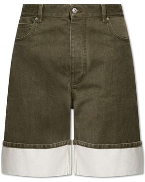 Bottega Veneta Colored Denim Shorts - Green