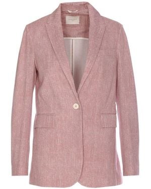 Circolo 1901 Herringbone Blazer Jacket - Pink
