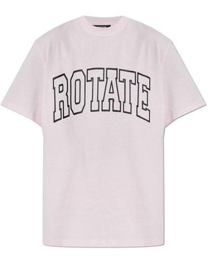 ROTATE BIRGER CHRISTENSEN Logo T-Shirt - Pink