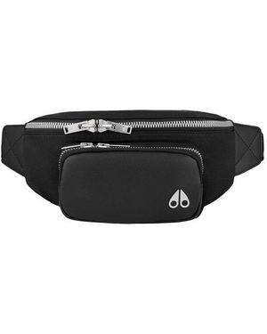 Moose Knuckles Logo Monogram Waist Bag - Black