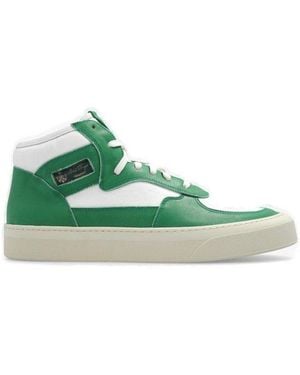 Rhude Panelled Cabriolets Hi-Top Trainers - Green