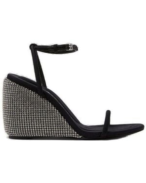 Alexander Wang Dahlia Crystal Wedge Heels - Black
