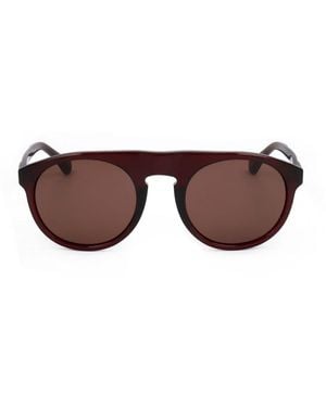 Linda Farrow X Dries Van Noten Pilot Frame Sunglasses - Red