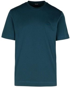 Tシャツ・カットソー ERMENEGILDO ZEGNA Men T Shirts UFJ00A9 131B98 BLUE Zegna T Shirt Blue Mens Zegna