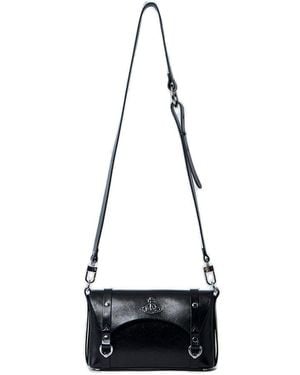 Vivienne Westwood Kimmy Logo Plaque Crossbody Bag - White