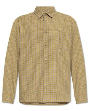 A.P.C. Checked Pattern Long-Sleeved Shirt - Natural