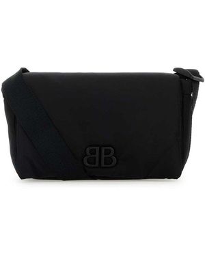 Balenciaga Monaco Flap Small Messenger Bag - Black
