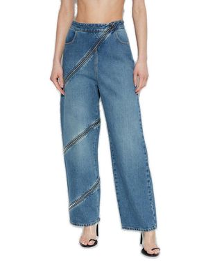Alaïa Spiral Zipper Jeans For in Black | Lyst
