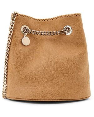 Stella McCartney Falabella Chain-Link Bucket Bag - Brown