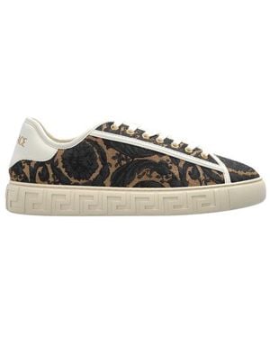 Versace Barocco Jacquard Greca Low-Top Trainers - Black