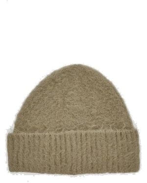 Acne Studios Ribbed Beanie - Green