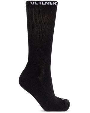 Vetements Logo Socks - Black