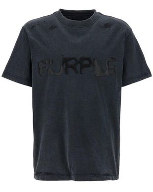 Purple Liquid Logo T-Shirt - Black