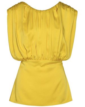 Jil Sander Back Slit Gathered Top For - Yellow