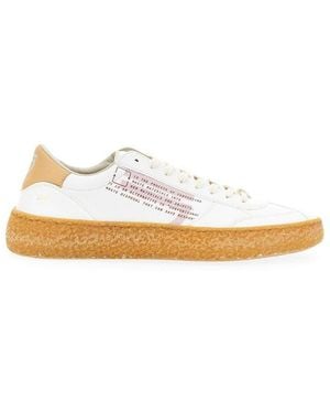 PURAAI Slogan Printed Lace-up Trainers - White