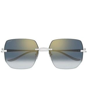 Cartier Butterfly Frame Sunglasses - Metallic