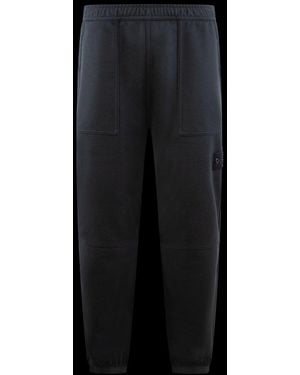 Stone Island Compass Patch Tapered-Leg Joggers - Black