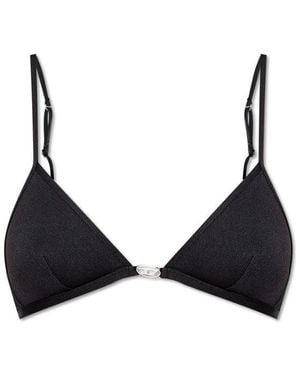 DIESEL Luna-dnm Logo Detailed Bralette - Black