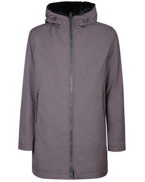 Herno Keystone High-neck Hooded Coat - Purple