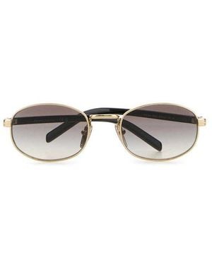 Prada Oval Frame Sunglasses - Metallic