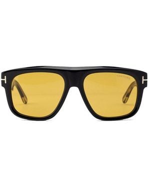 Tom Ford Pilot Frame Sunglasses - Black