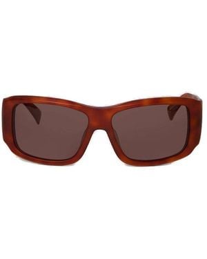 Eytys Sinai Rectangular Frame Sunglasses - Brown