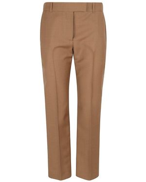 McQueen Straight-Leg Pleated Trousers - Brown